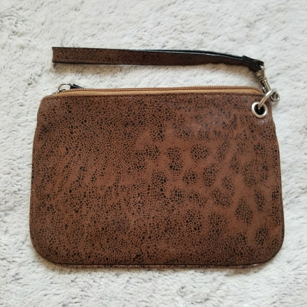 Charlotte Russe wristlet brown black - Picture 2 of 3